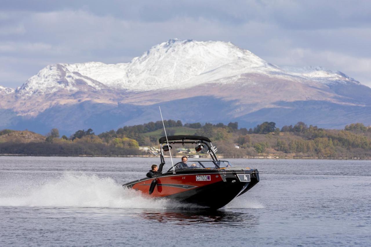 Cameron House on Loch Lomond Alexandria Exteriör bild A motor launch on Loch Lomond